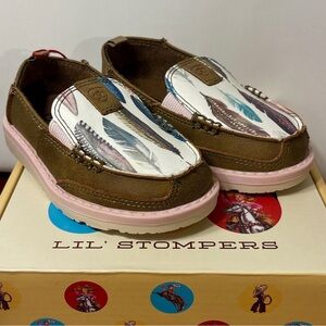 NEW 🌺 Ariat Toddler Little Girls Anna Moccasins Loafers Slip Ons Size 5
